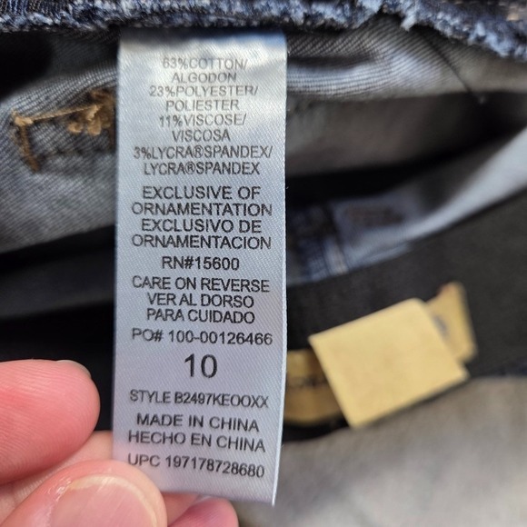 Democracy Jeans Womens 10 Blue Flare Mid Rise Ab Technology Stretch Denim - Picture 8 of 9